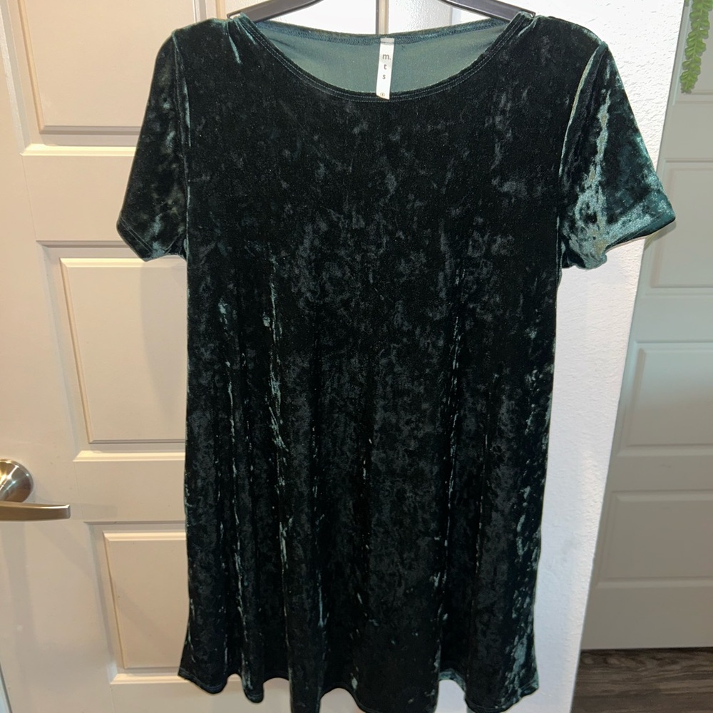 Emerald Green Velvet Dress